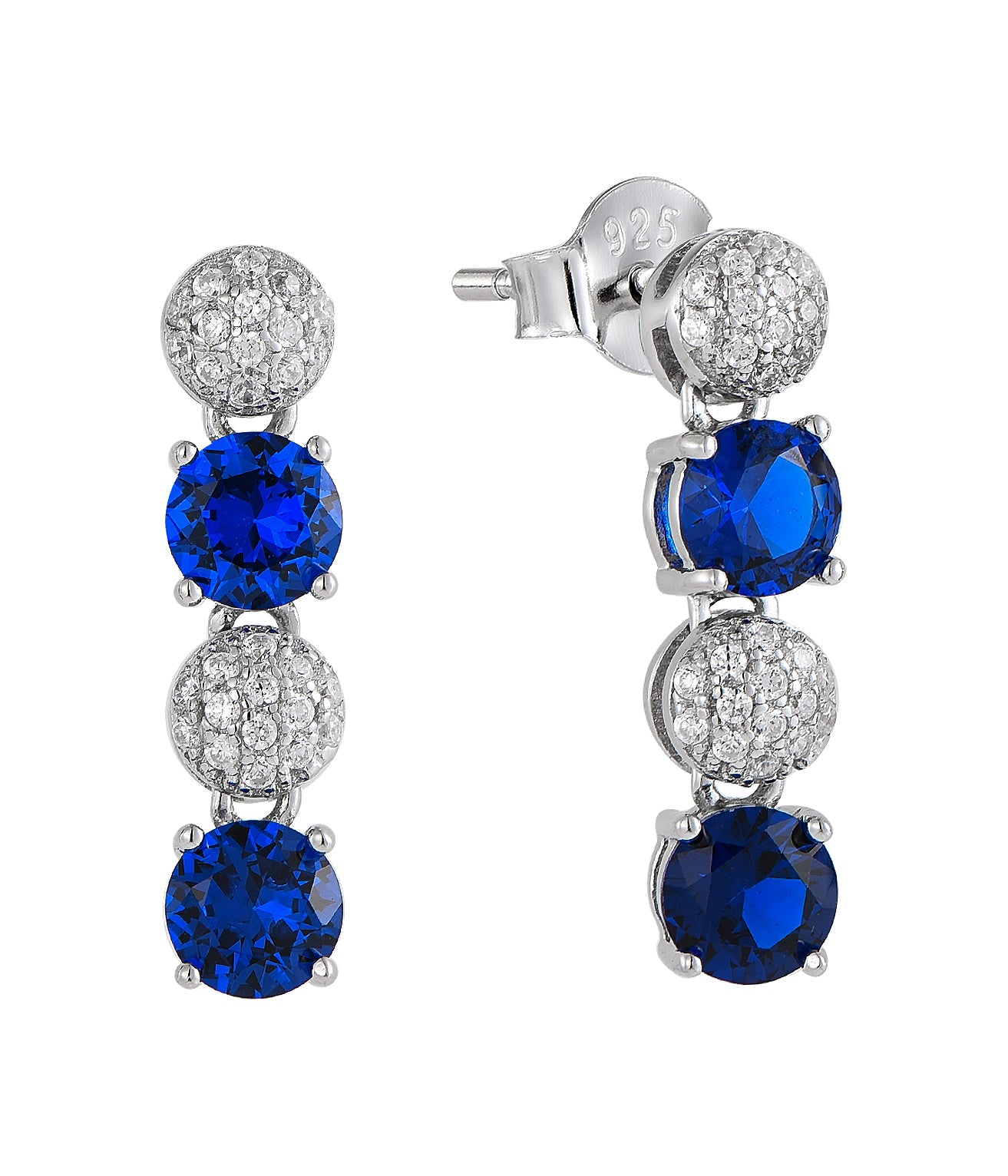 Sapphire Pavé Drop Earrings