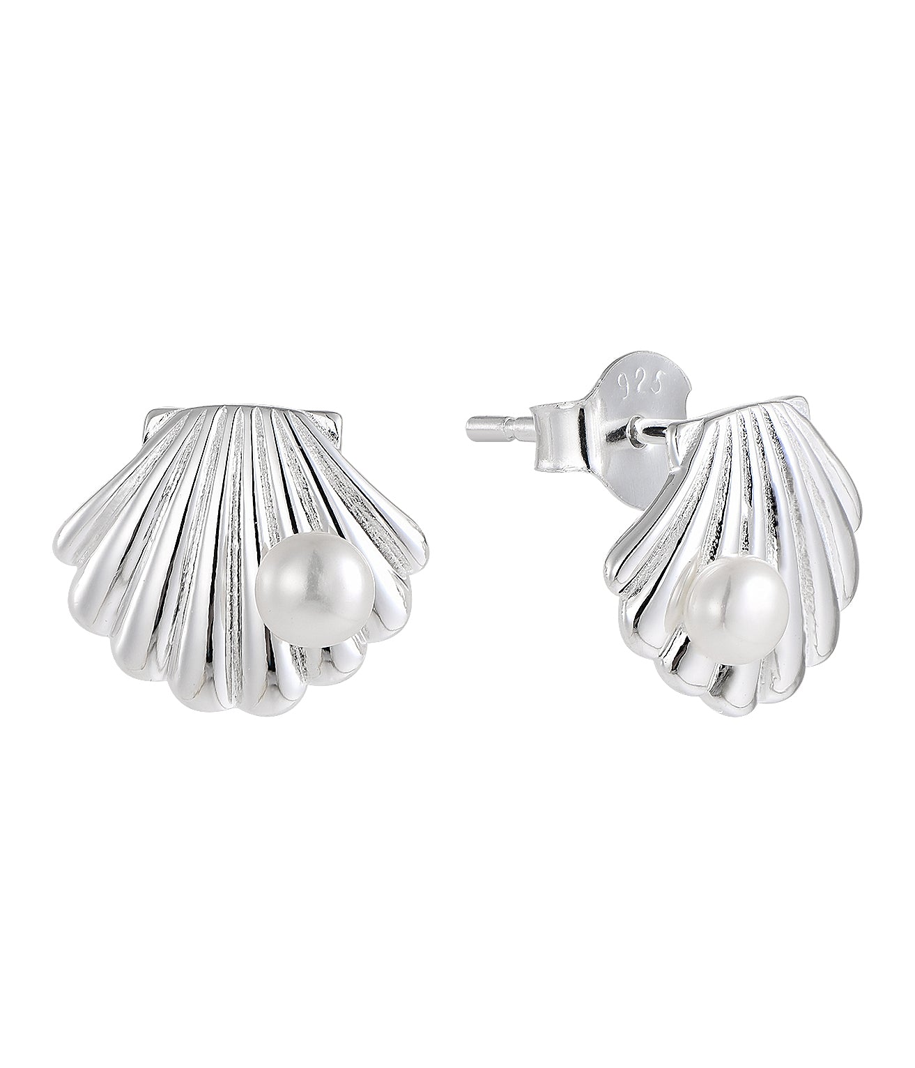 Pearl Shell Stud Earrings