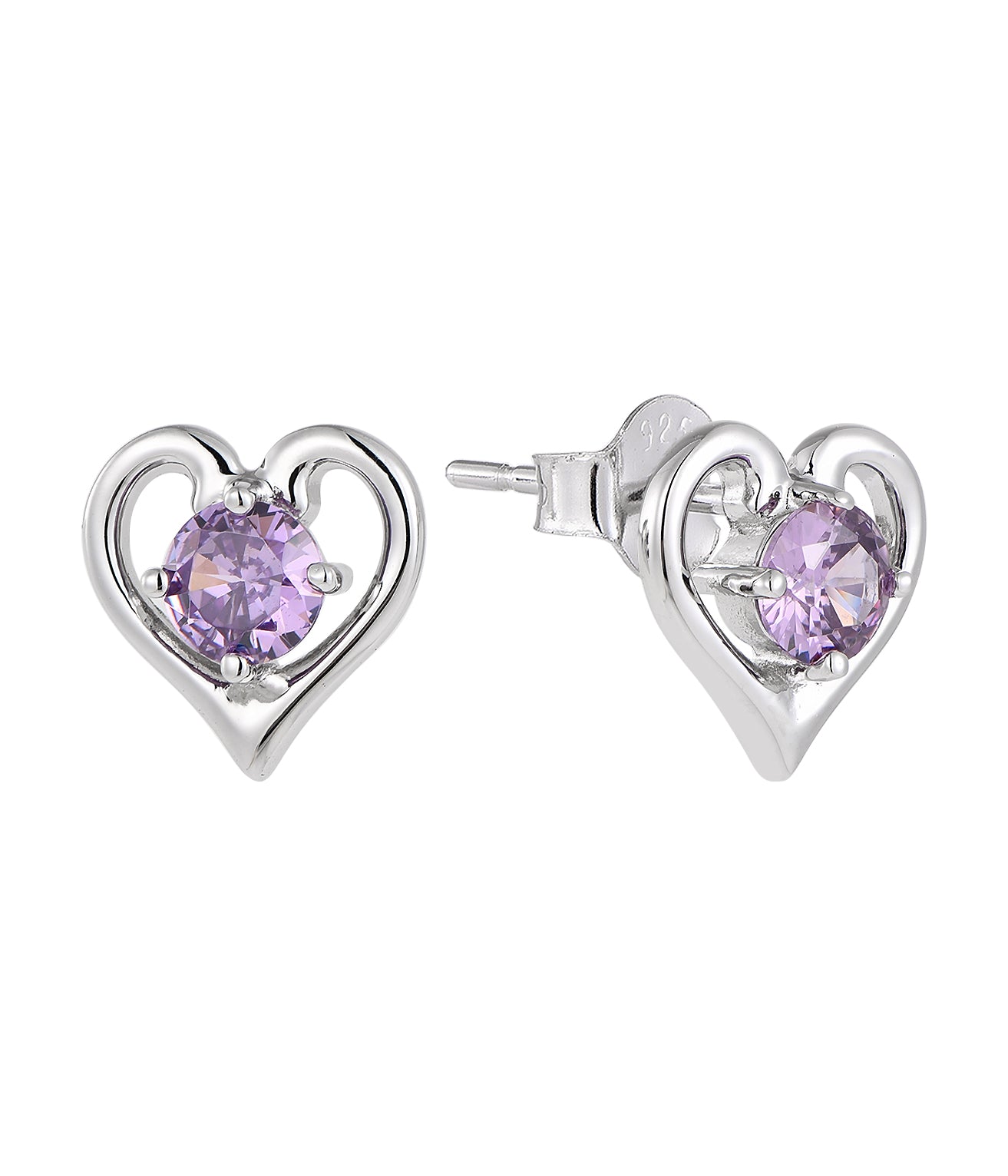 Amethyst Heart Pendant Necklace