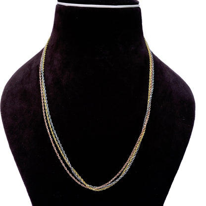 Triple Layer Rose Gold Chain Necklace