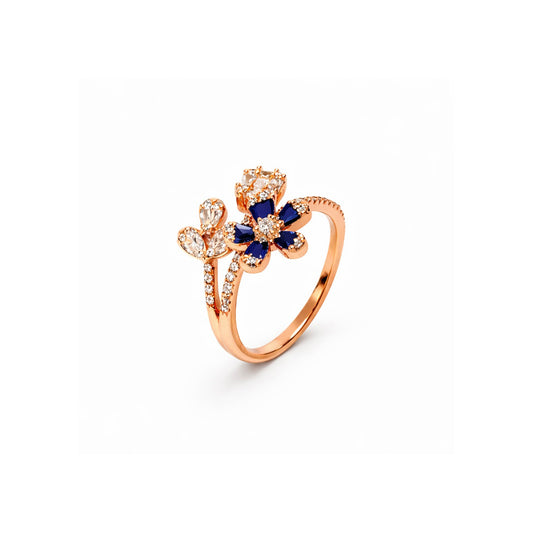 Floral Bloom Rose Gold Ring