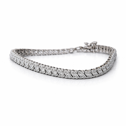 Chevron Pavé  Bracelet – 925 Sterling Silver