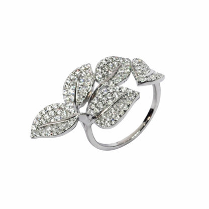 Botanical Leaf Silver Ring