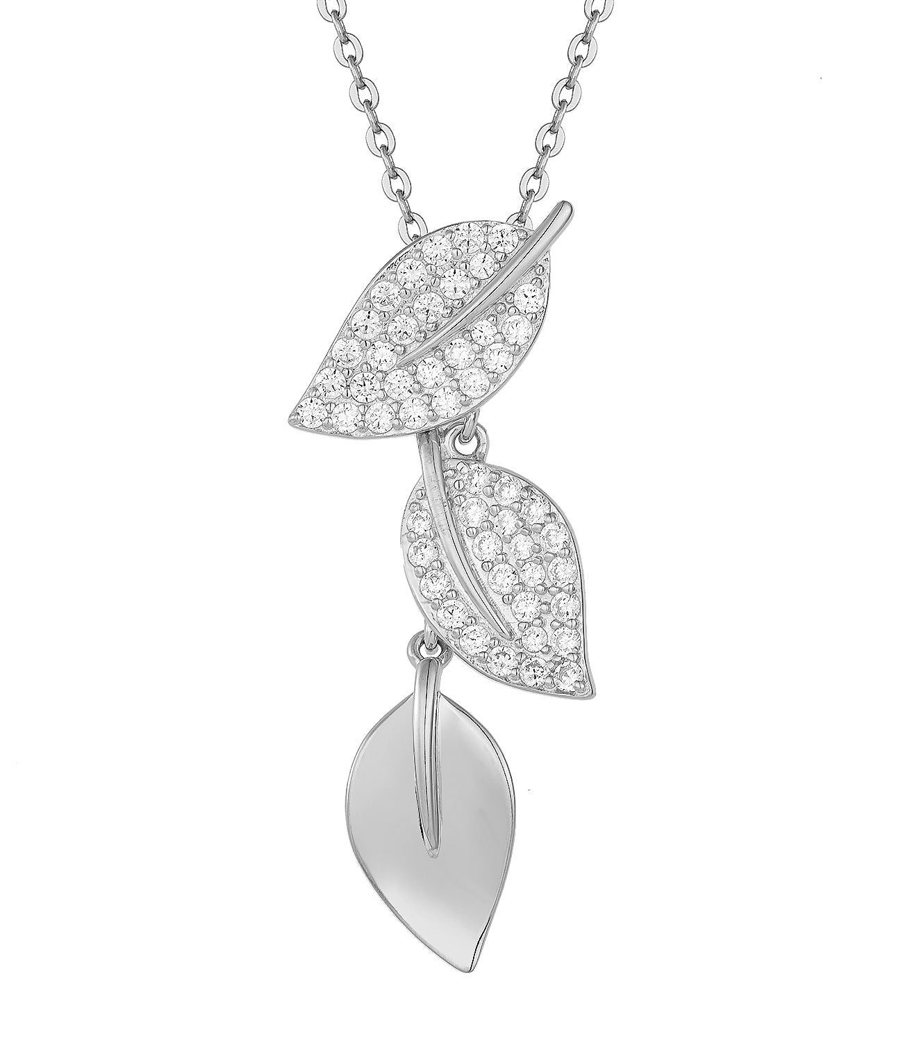 Cascading Leaves Pendant Necklace