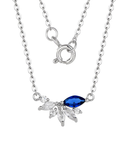 Blue Cluster Jewellery Set