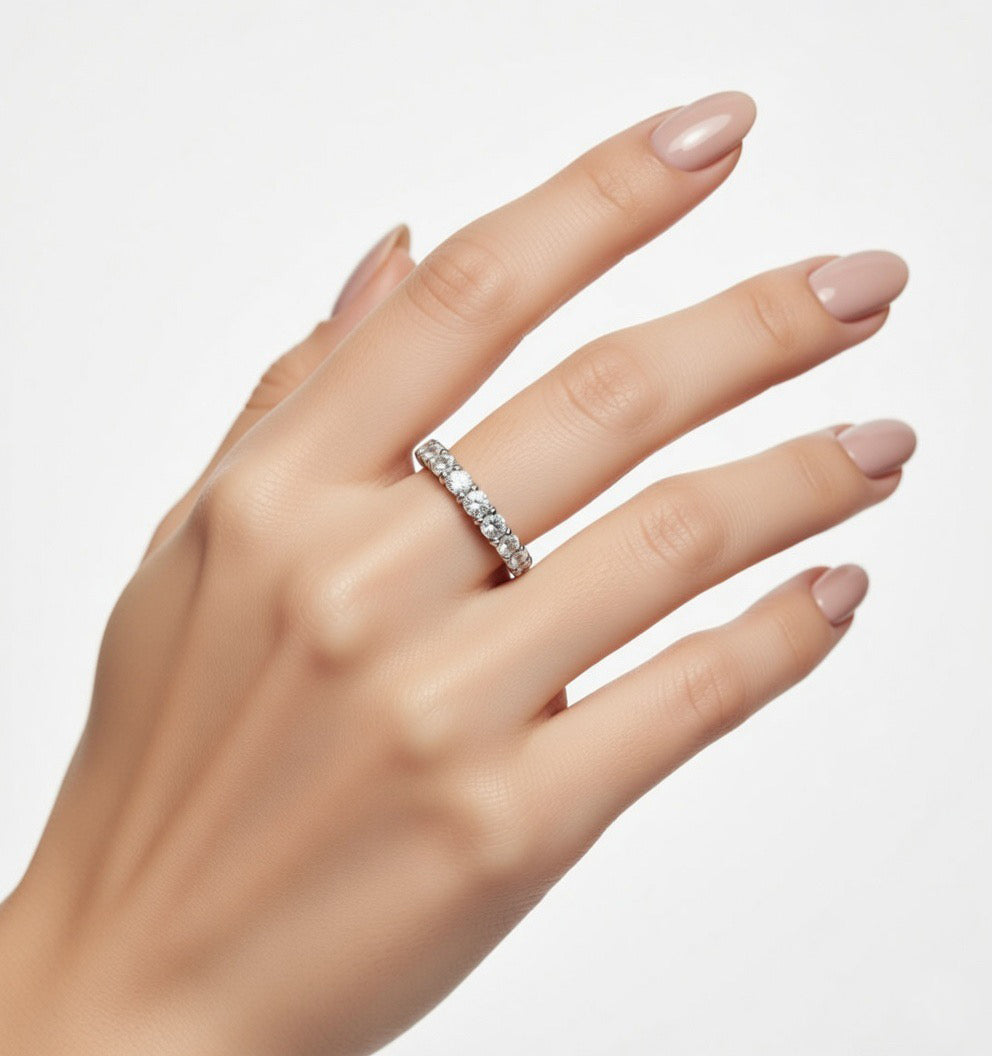 Classic Eternity Silver Band