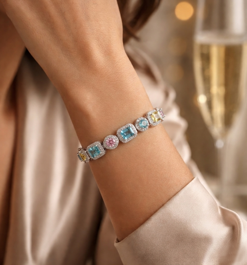 Pastel Multicolour Cushion Bracelet
