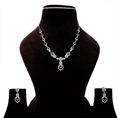 Royal Teardrop Silver Jewelry Set