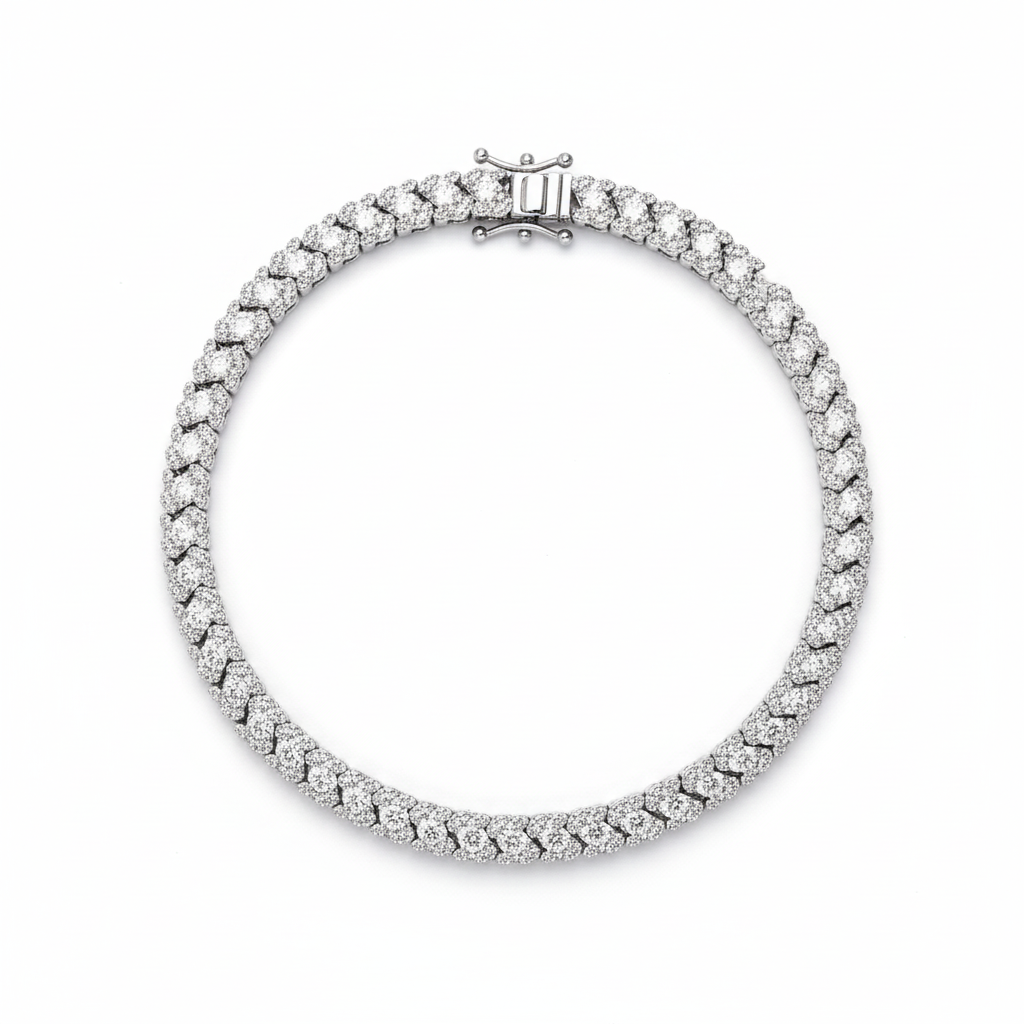 Chevron Pavé Bracelet Round