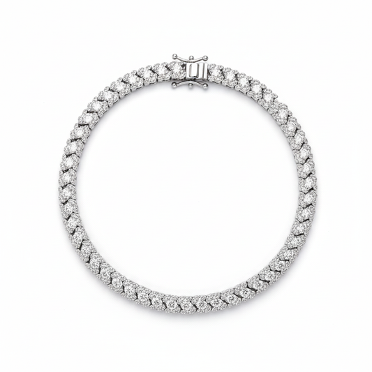 Chevron Pavé Bracelet Round