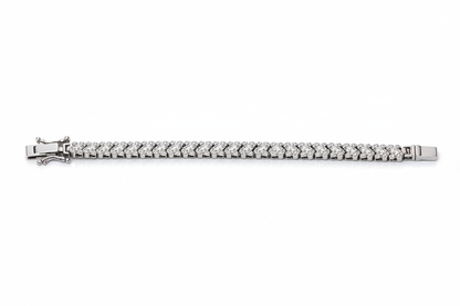 Chevron Pavé Tennis Bracelet Flat Straight