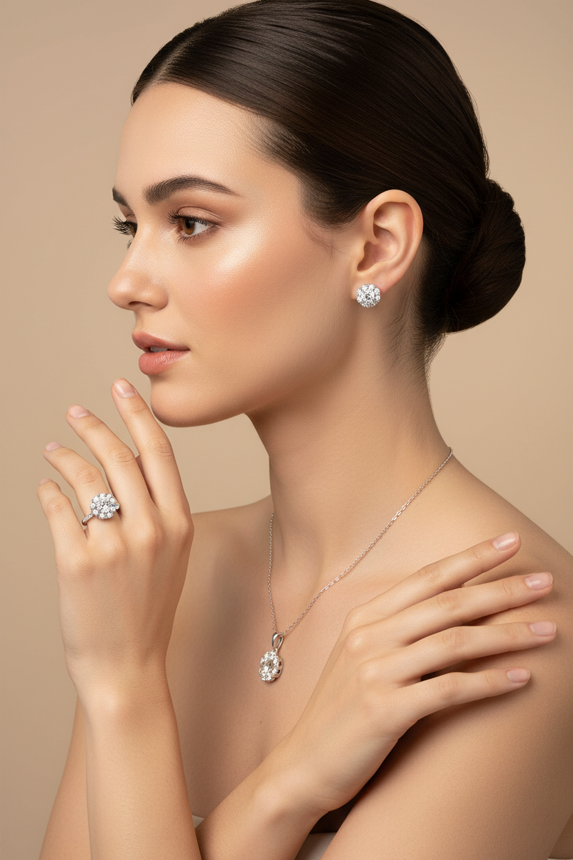Halo CZ Full Set on Model