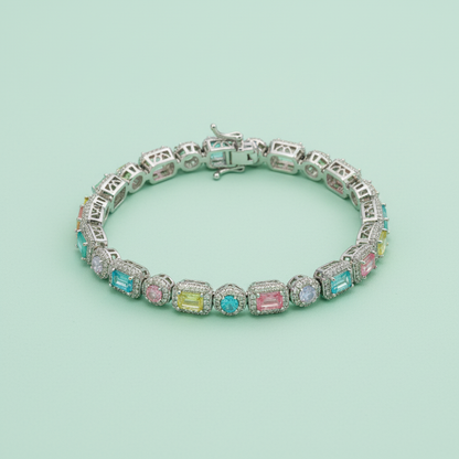 Multicolour Bracelet Round Pastel Green
